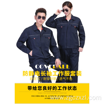 Anti-static thickened long-sleeved overalls